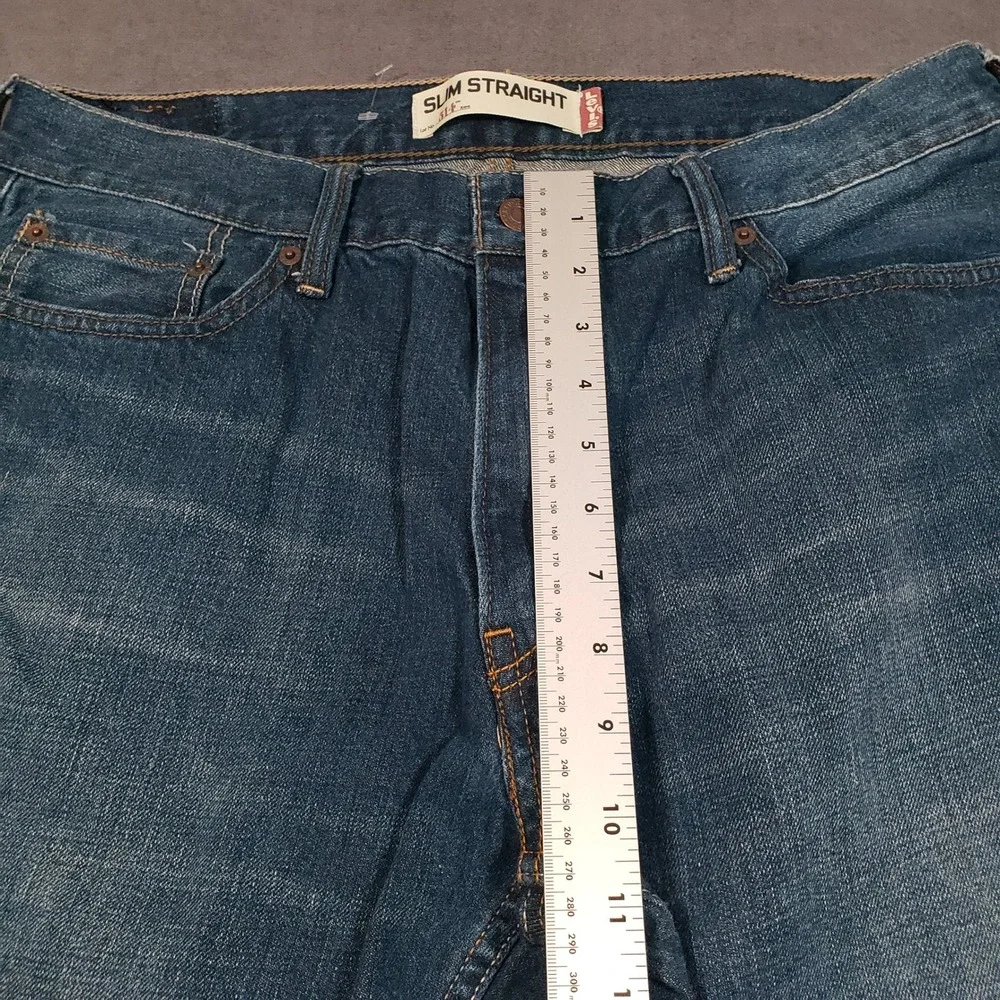 Levi's 514 Slim Straight Jeans Mens 36x30‎ Blue Medium Wash Denim 100% Cotton